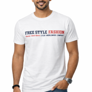 Men’s White Cotton Rich Printed T-Shirt – Regular Fit, Round Neck (FP-191)