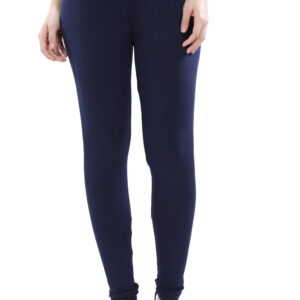Women’s Navy Blue Cotton Blend Stretch Leggings – Soft & Comfortable Fit (B-40 and B-41)