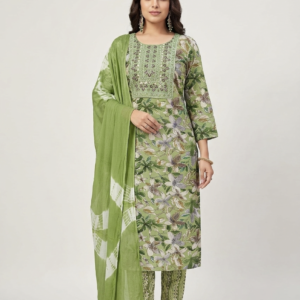 Floral Embroidered Women’s Kurta Set (B-129)